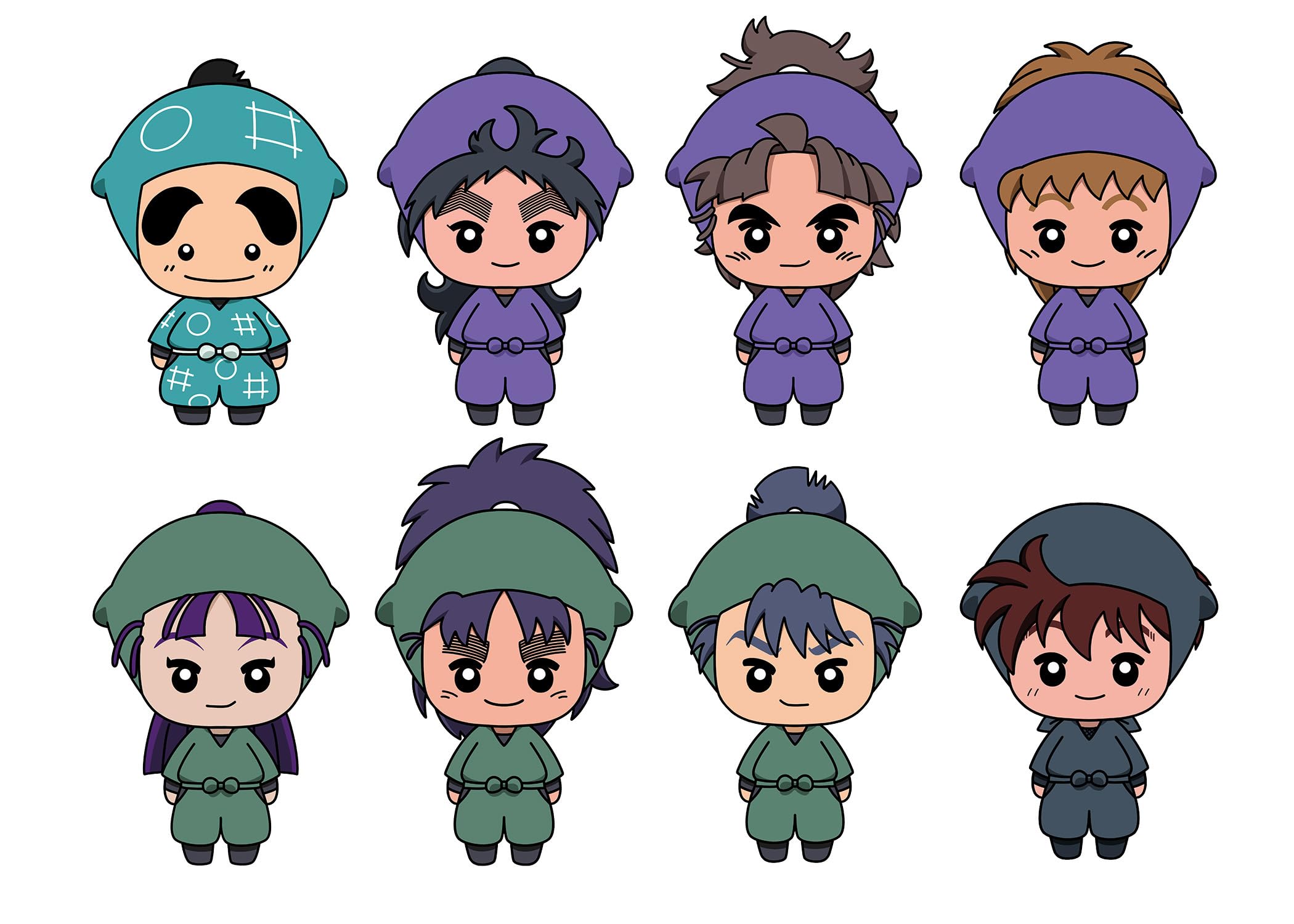 

PROOF Nyokinto Mascot Figure types in 8 pieces BOX Nintama Rantaro Vol.2 (8 total)