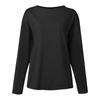 Women's Long Sleeve Shirts Lightweight Round Neck Button Down Tops Bottoming Shirts