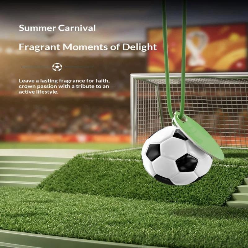 Football Shaped Hanging Air Freshener Long Lasting Fresh Scent Lovely Creative Design for Car Bedroom Bathroom Kids Gift
