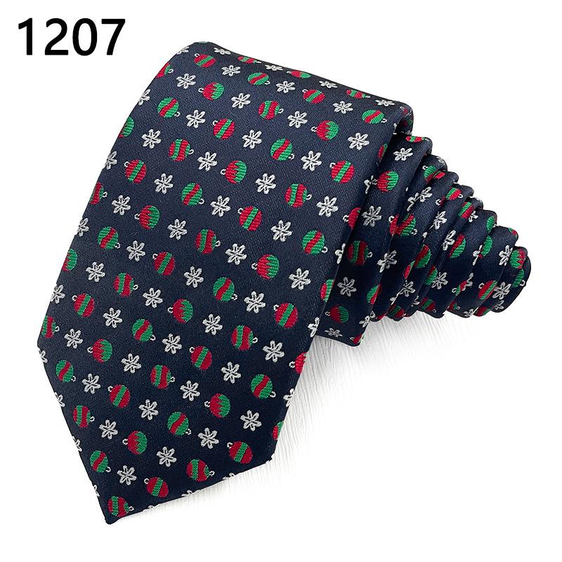 Luxury Men's Jacquard Christmas Tie - High-end Polyester Fashion