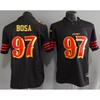 Camiseta de Fútbol NFL San Francisco 49ers 97 Nick Bosa Negra Réplica para Hombre Uniforme Ropa para el Día del Partido de los Aficionados