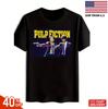 [Pulp Fiction T- Shirt] Black Men's Pulp Fiction Graphic T- Shirt | Casual Crew Ne