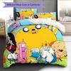 Adventure Time Mönster Sängkläder Täcke Set Heminredning Gåva (1 * påslakan + 2 * örngott utan kärna)