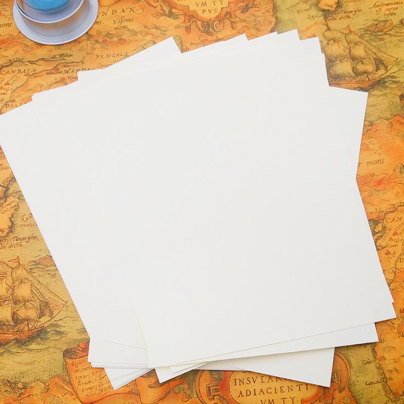 Vintage Rabbit Pattern Kraft Paper Stationery with Handwritten Lines