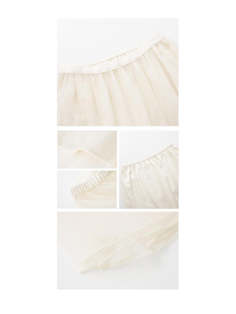 2025 Summer French Socialite Mesh Midi Skirt - Fashionable See-Through Design for Women
