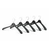 KOBEL Men's Jacket and Coat Hangers, Frosted Black, 410mm Shoulder Width X 40mm Shoulder Thickness, HG411BK, Set of 5