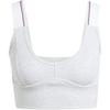 Adidas Originals Tape Bra Top Color Block Shoulder Strap Knitted Casual Sports Bra Women Underwear Light-Gray IT7300