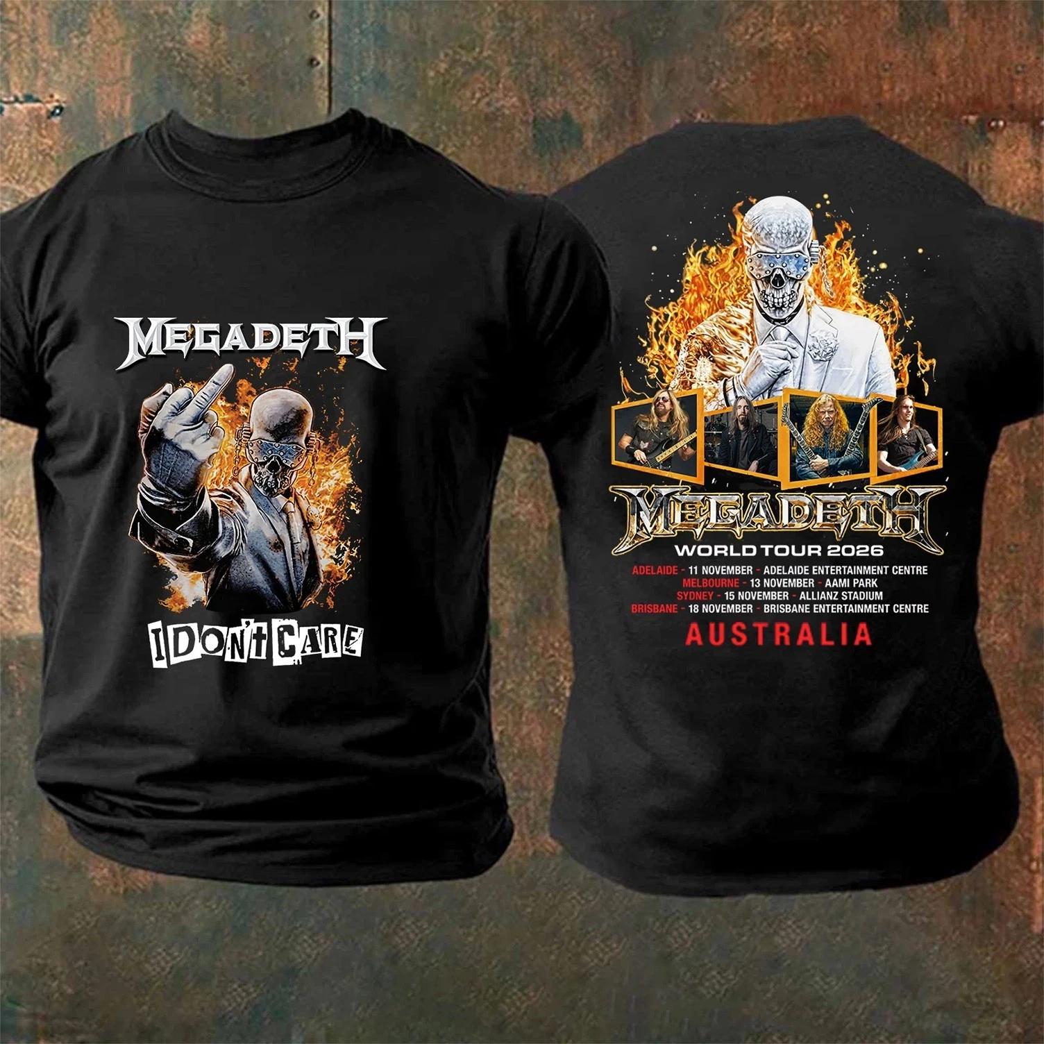 Футболка Megadeth Мировой Тур 2026 Австралия С Датами Тура S