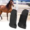 4pcs Horse Tendon Boots Protective Lightweight and Adjustable Boots for Horse JumpingBlack Set of 2 Front Leg Boots (M)
