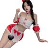 New Year's Orgy Sexy Cos Little Maid Uniform Set Red New Year Bunny Maid Pure Erotic