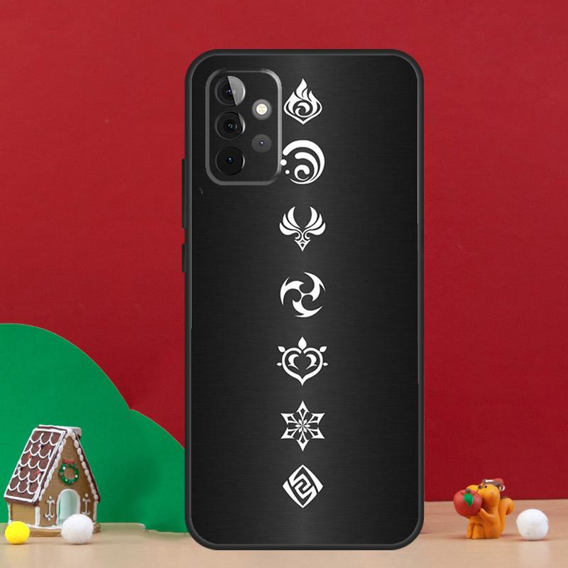 Genshin Impact Elements Case For Samsung Galaxy A56 A33 A13 A36 A23 A52 A32 A12 A54 A34 A14 A16 A53 A15 A35 A55 A17