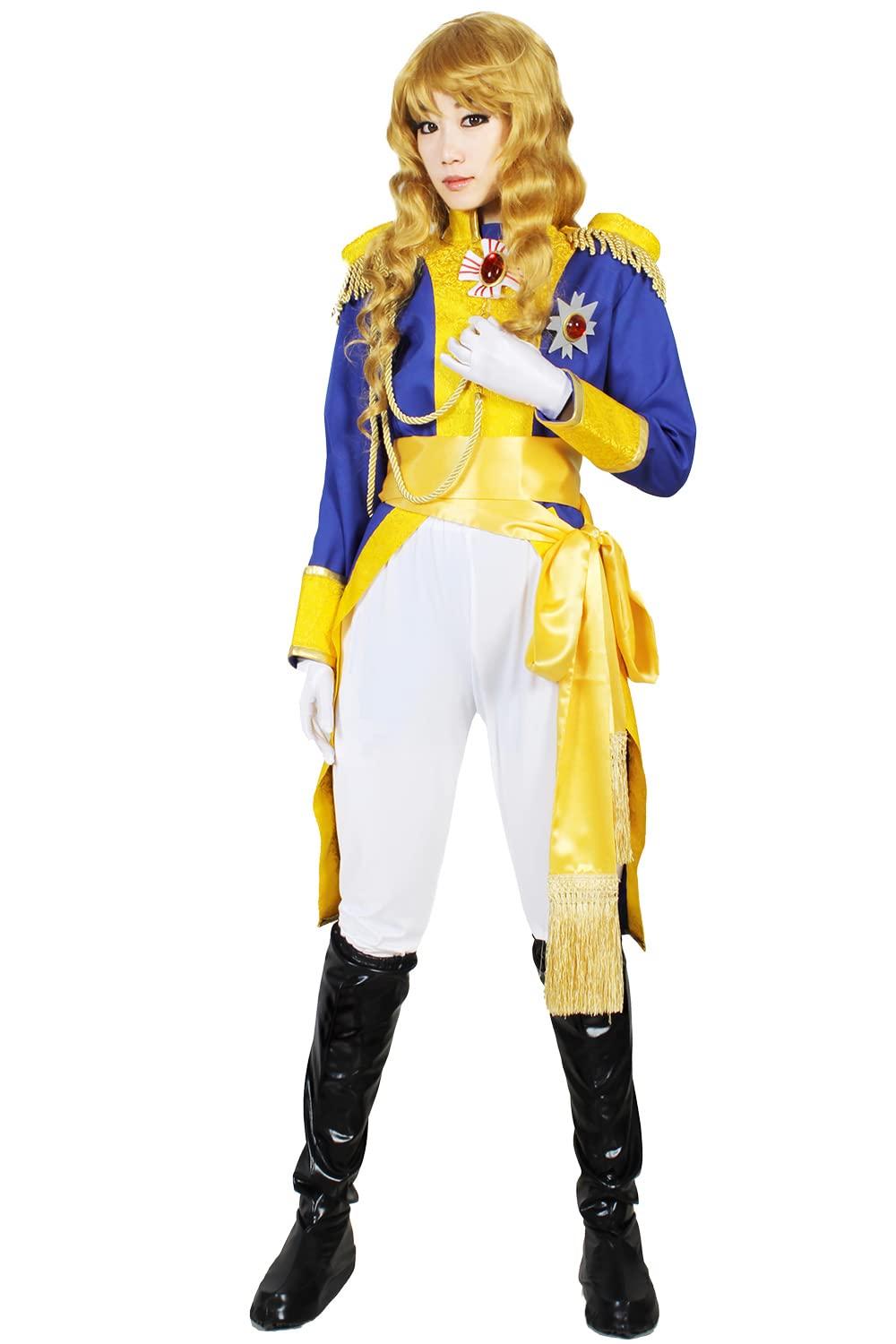 

[NOOLOR] The Rose of Versailles Oscar Military Uniform, Captain of the Imperial Guard Cosplay Costume (M, Blue)