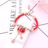 Zodiac Lucky Money Bag Titanium Steel Gold Gourd Red Rope Bracelet