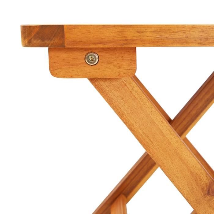 VidaXL Chaises longues 2 pcs avec table et coussins Acacia solide