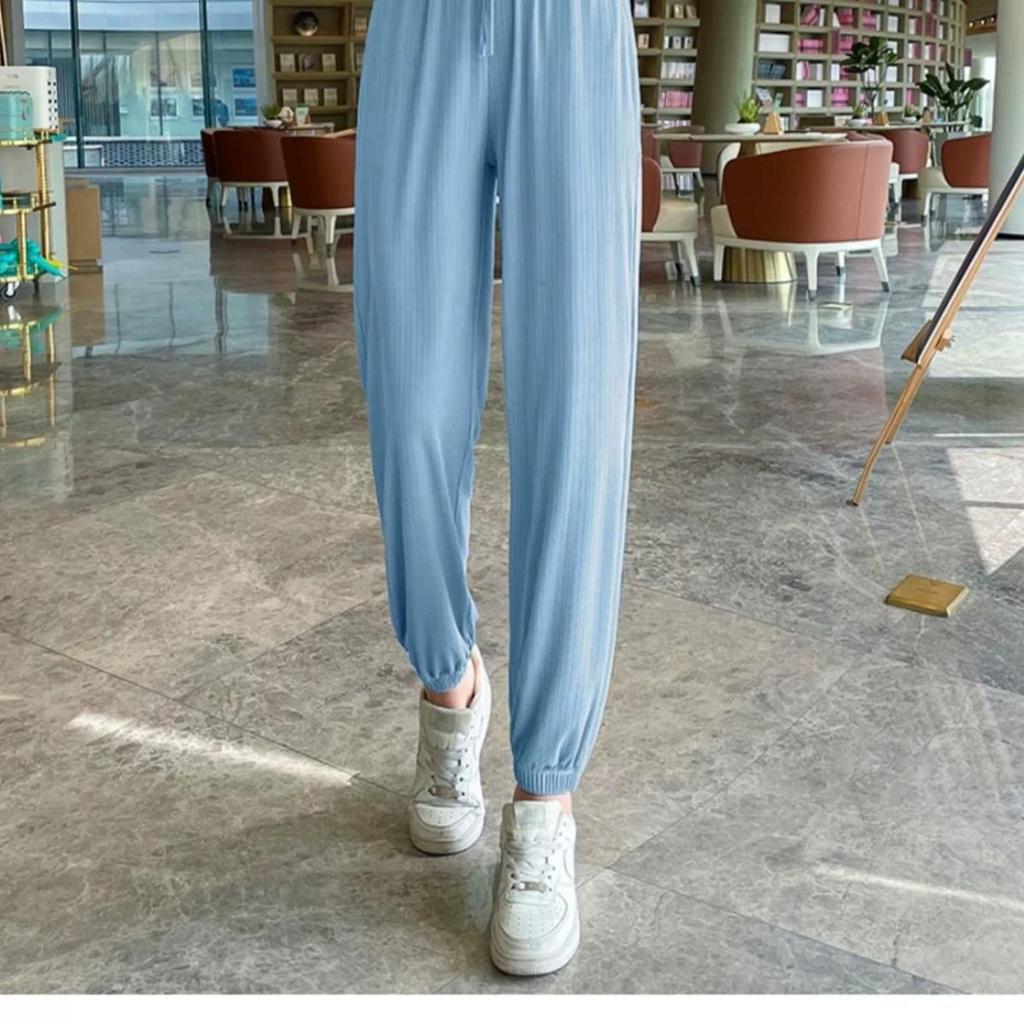 Été Femmes Pantalon Lanterne Décontracté Léger Pantalon de Jogging Anti-Moustiques