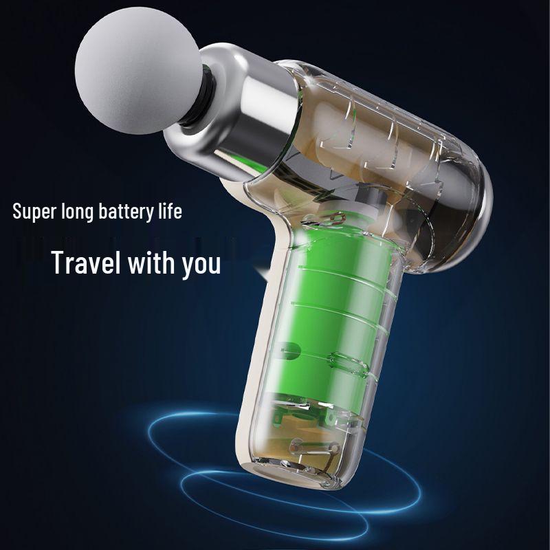 Portable Electric Mini Fascia Gun Massager - Hot-Selling Fitness Device with Interchangeable Heads
