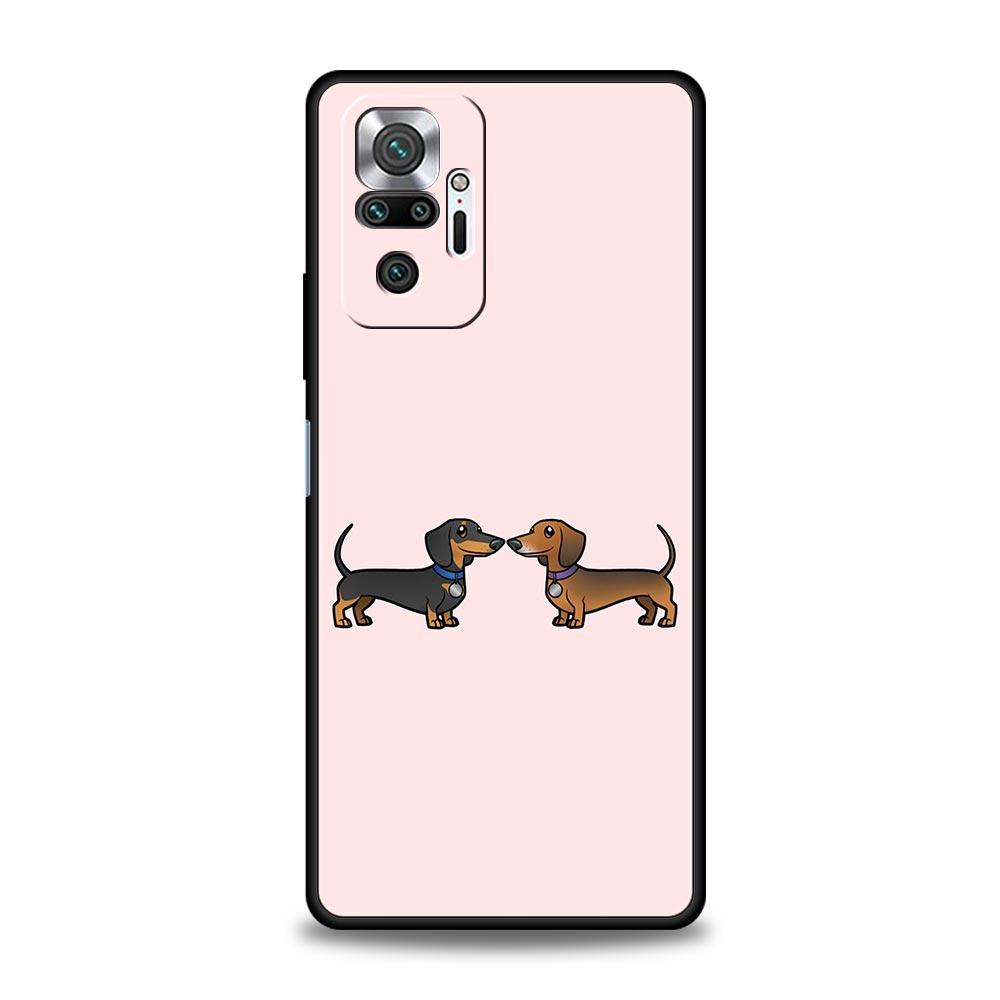 Dachshund Sausage Dog Phone Case For Xiaomi Redmi Note 14 13 5G 10 11 12 Pro Plus 4G 14C 13C 12C 10C Black Cover