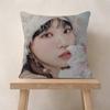 Singer CChaewon beauty  Pillow Covers Cartoon Sofa Decorative Home Doublesided Printing Short Plush Cute Cushion Cover