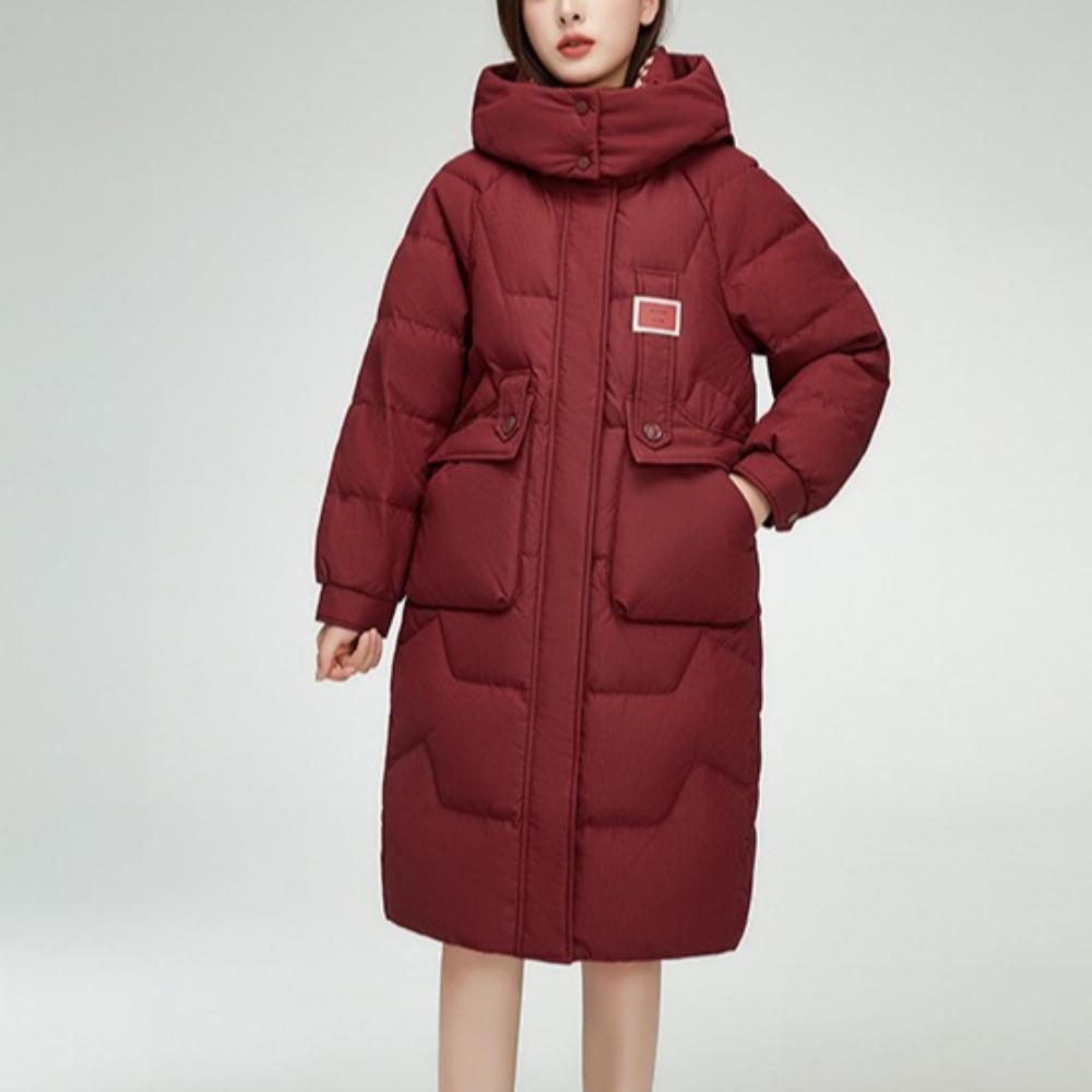 Women's Winter Coat, Warm and Stylish, Long-length, Thick and Hooded.