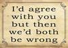 Id Agree But Retro Metal PlaqueSign Pub Bar Man Cave
