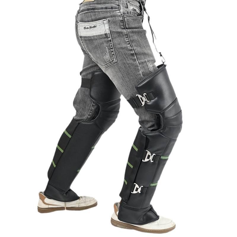 Genuine Cowhide Wool Motorcycle Knee Pads - Windproof & Coldproof for Men and Women