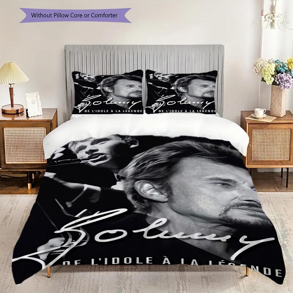 Rock Legends Fire Guitars Bedding (1 * duvet cover + 2 * pillowcase, without core) 2D Flat Soft and comfortable Duvet cover and pillowcase