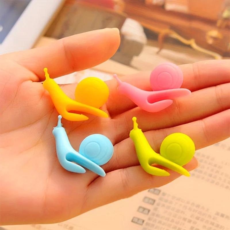 5PCS Cute Color Snail Squirrel Shape Silicone Mug Hanging Tool Tea Bag Holder Cup Tea Clips Cup Decoration Tool