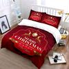 Merry Christmas Red Decoration Bedding Duvet Cover Set Duvet Cover Pillowcases  (1*Duvet Cover 2*Pillowcases, without duvet insert)