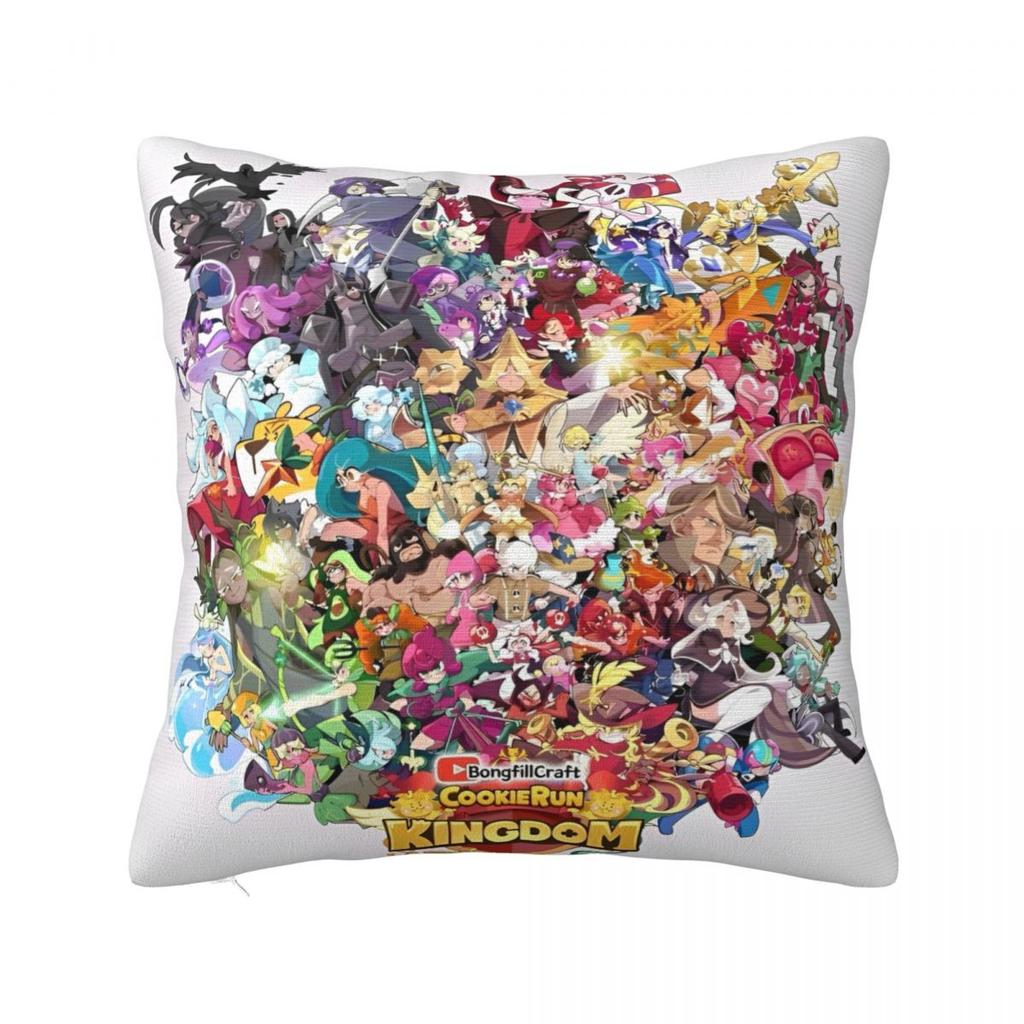 Black Pearl Cookie Pillow Case Cookie Run Kingdom Cushion Covers Customized Polyester Decor Pillowcover for Home 4545cm