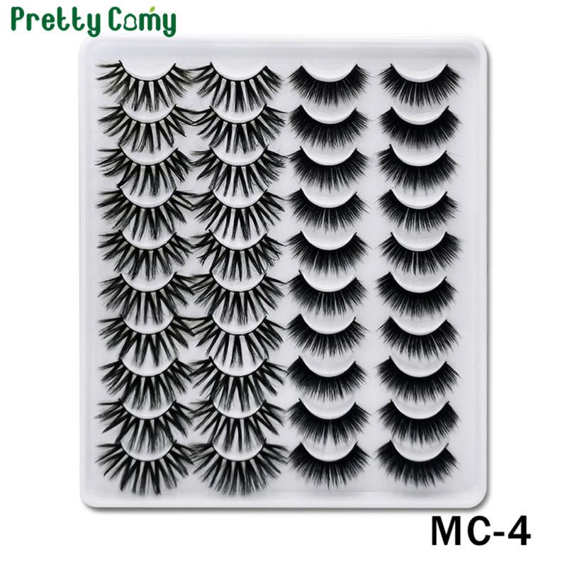 20 Pairs Fake Eyelashes Lashes Natural Dramatic Volume Eyelashes Extension False Eyelashes 3D Makeup Kit