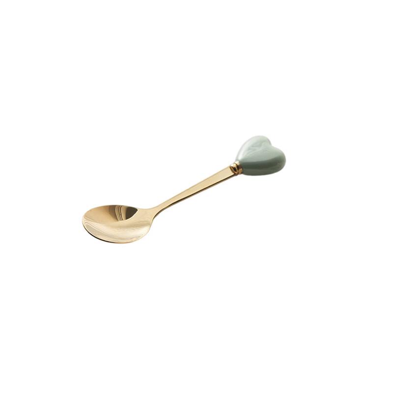 Zhi Shi Avocado Ceramic Dessert Spoon Set