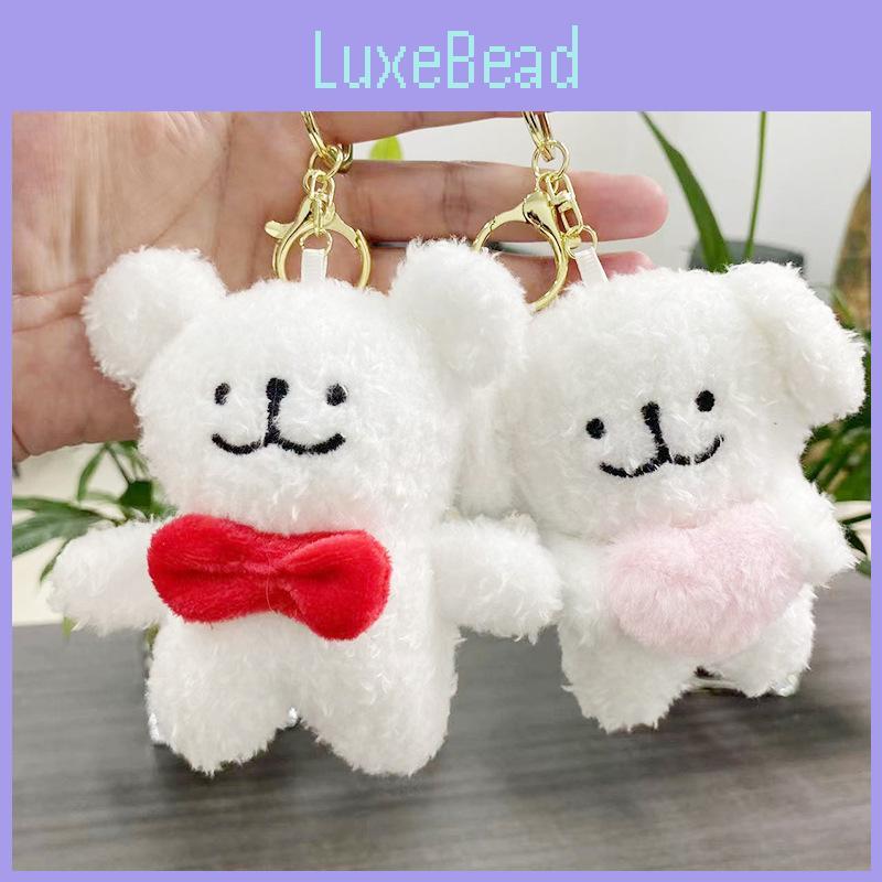 Charming Fluffy White Dog Plush Doll Pouch Accessory For Stylish Outings