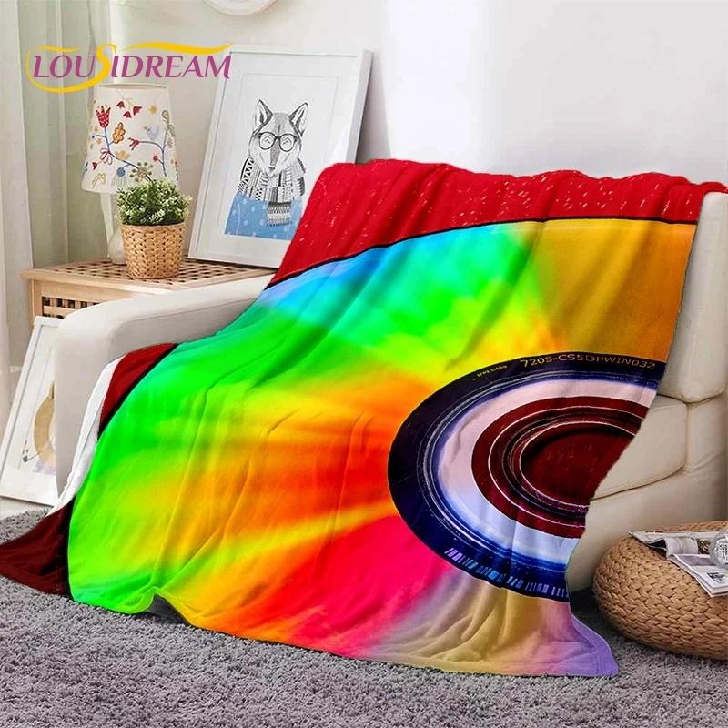 3D Vinyl Record Music DJ Screen Tape Soft Blankets,Keep Warm Throw Blanket Comfortable Blanket for Picnic Beds Sofa Home Bedroom