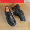 Herren Casual Derby Schuhe mit dicker Sohle Leder Schnürschuhe Hochzeit Bräutigam Business Formal Erhöhen Höhe PU gefüttert Gummi Sohle