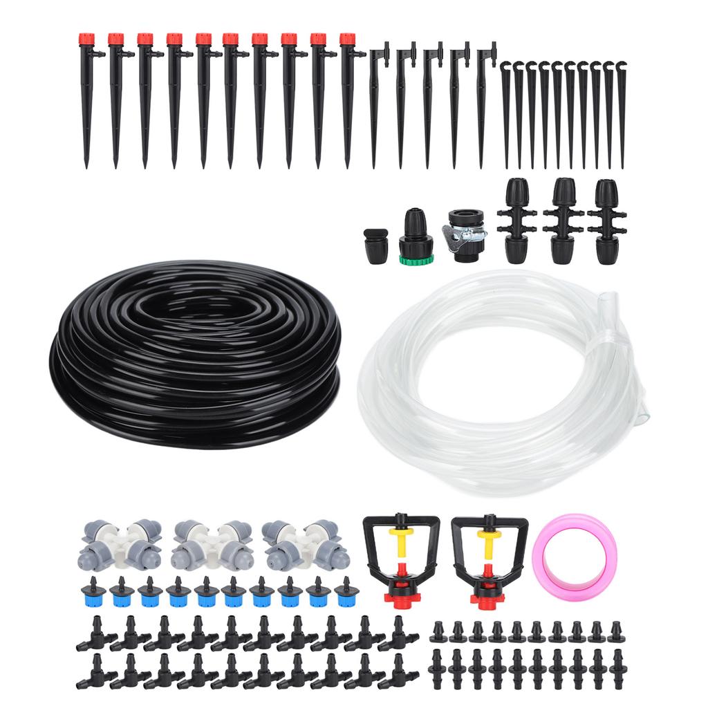 30m Tropfbewässerungsset Schlauch Düsen Adapter Ventile Tropfer Set Gartenbewässerungssystem