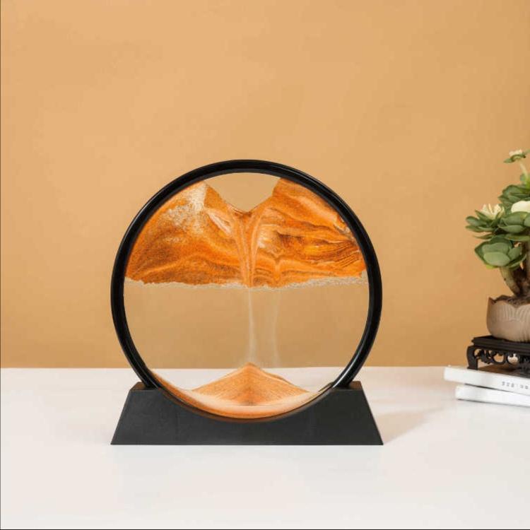 

Творческий 3D-движущийся песок Искусство Жидкие песочные часы Круглые стеклянные сыпучие песочные часы Коллекционные фигурки Домашний декор Поделки Декоративные подарки 7inch оранжевый