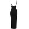 Women's Sexy Spaghetti Strap Slim-fit Solid Color Evening Dress