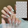 Sliver Stars Nails Stickers 3D Bronzing Laser White Cross Starlight Glossychic Y2k Stylish Adhesive Manicure Decorations SO-167
