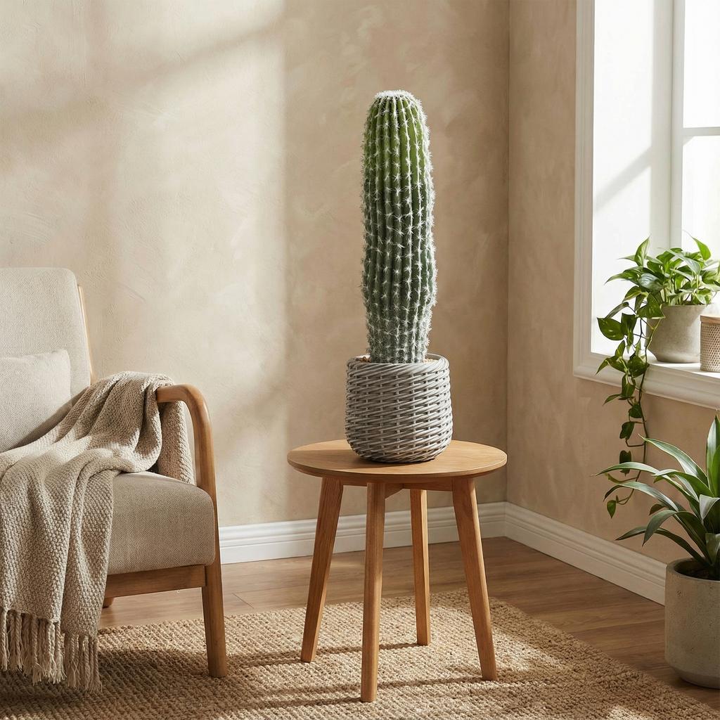 Artificial Cactus, 66 Cm, Decorative Plant with Pot, Indoor Decoration, Green