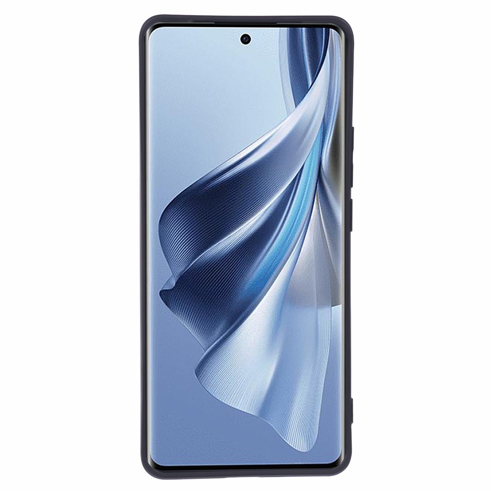 

For Oppo Reno10 5G (Global) Case Rubberized TPU Fiber Lining Phone Cover Black