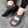 Fashion Soft Sole Leather Sandals Mens Comfortable Dual-purpose Slipper Summer Sandals Trending Man Breathable Leather Designer Sandals