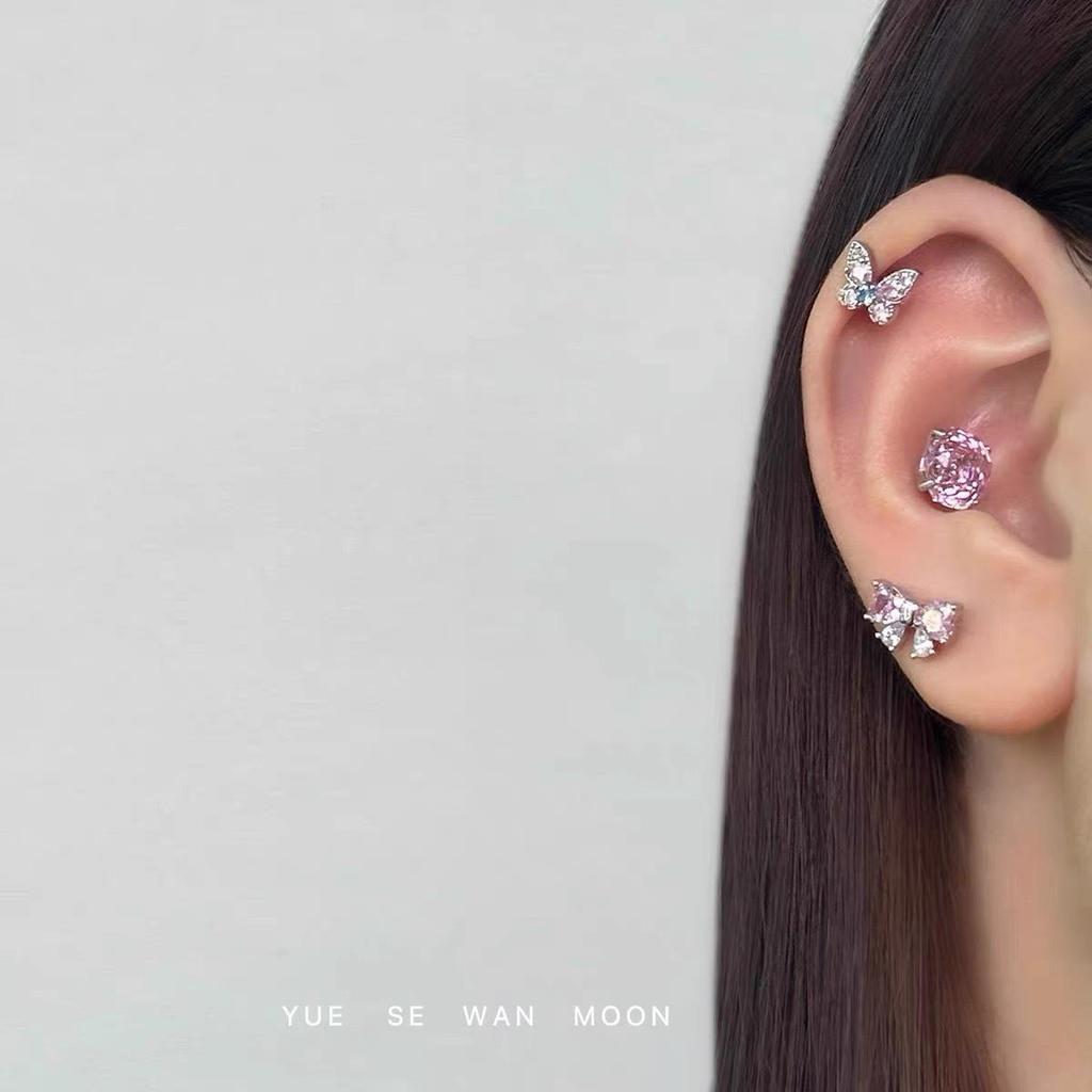 Versatile Titanium Steel Ear Cartilage Studs: Korean & Japanese Style