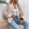 Autumn and Winter Women's Elegant Lace Splicing Long Sleeve Baseball Collar Jacket