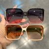 Extra Large Square Fashion Sunglasses for Men and Women Brand Gradient Color Glasses Summer Party