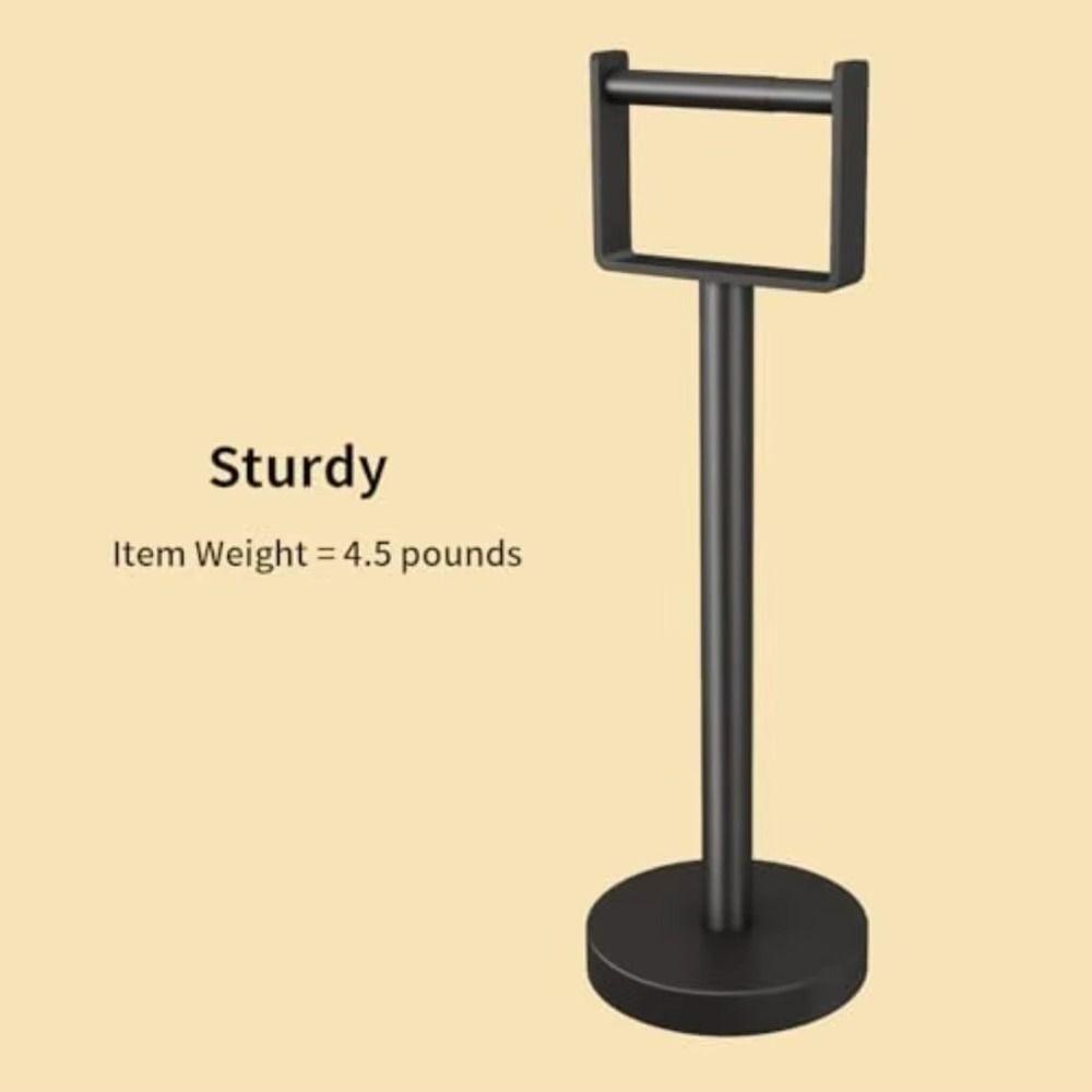 Heavy Base Bathroom Tissue Holder Stainless Steel Free Standing Tissue Dispenser Bathroom