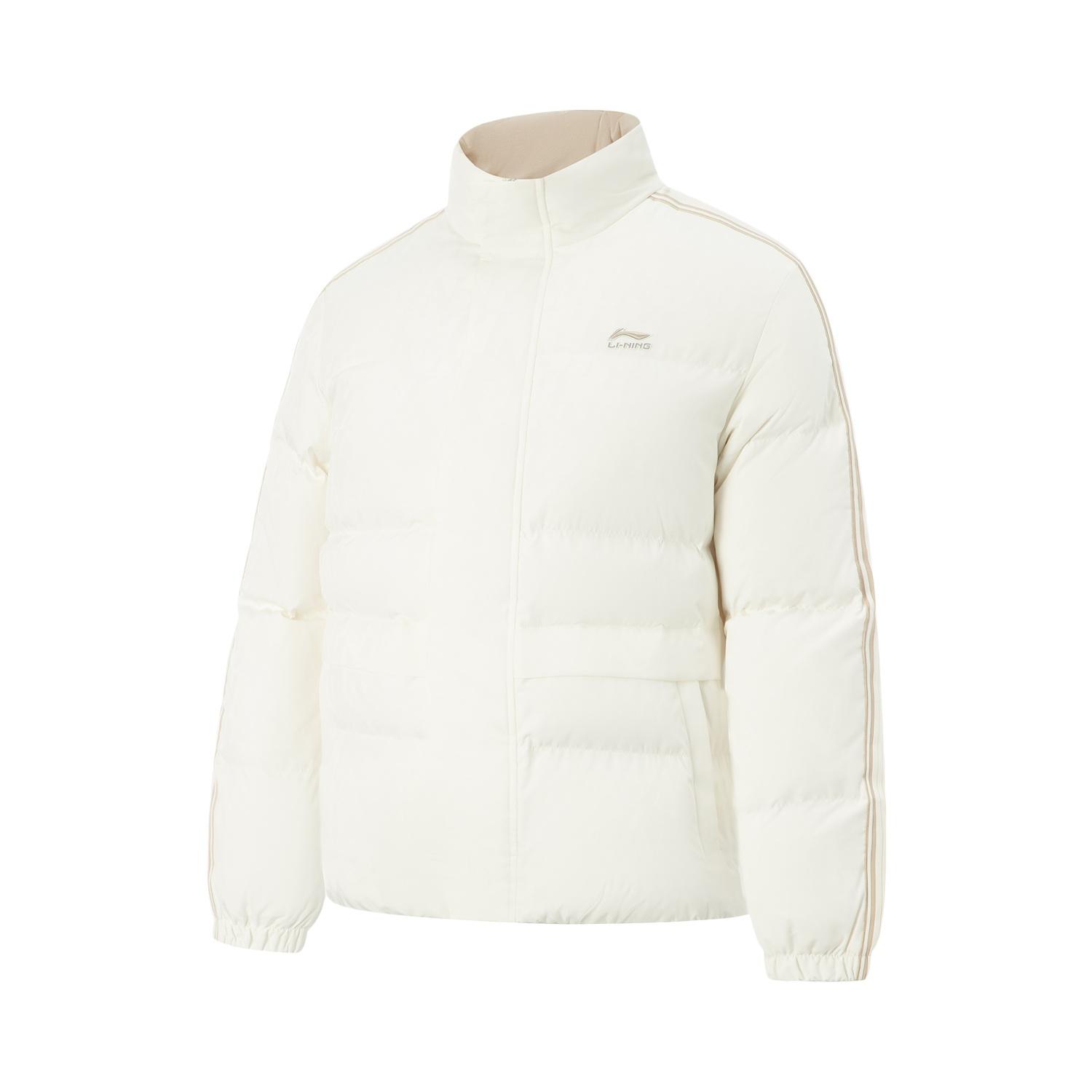 

Li Ning Серия Спортивный тренд Теплая куртка пуховик с логотипом и воротником-стойкой Мужская куртка AYMV493-4 M