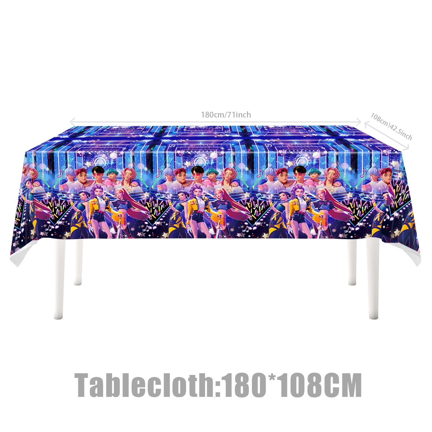 

K Pop Demon Hunters Birthday Decoration Tableware kpop Demon Hunter Plates Napkins Birthday Table Cloth Baby Shower Party Favors