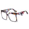 New Retro Square Large Frame Anti Blue Light Glasses  Colorful Candy Color Matching Design High Quality Casual Unisex Glasses