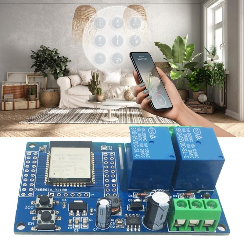 DC5-60V Power Supply 2 Channel Relays Module Replacement Relays Development Board Double Channel WIFI Relays Module