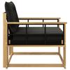 Outdoor Sofa Set Solid Acacia Wood and Textilene White